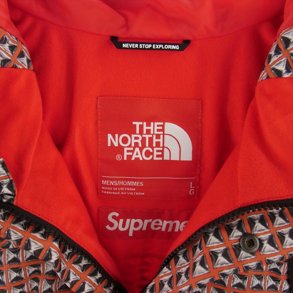 Supreme シュプリーム 21SS THE NORTH FACE ノースフェイス Studded Mountain Light Jacket スタッズ マウンテン ライト ジャケット レッド系 ブラック系 L【中古】
