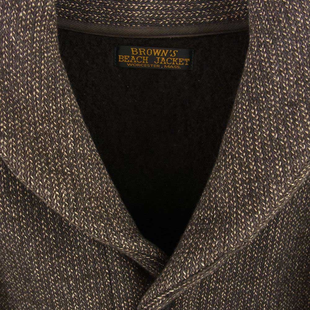 BROWNS'S BEACH ブラウンズビーチ BBJ2-006 FULLCOUNT フルカウント SHAWL COLLAR JACKET  ブラウンズビーチ ショールカラー ジャケット  ブラウン系 40【中古】