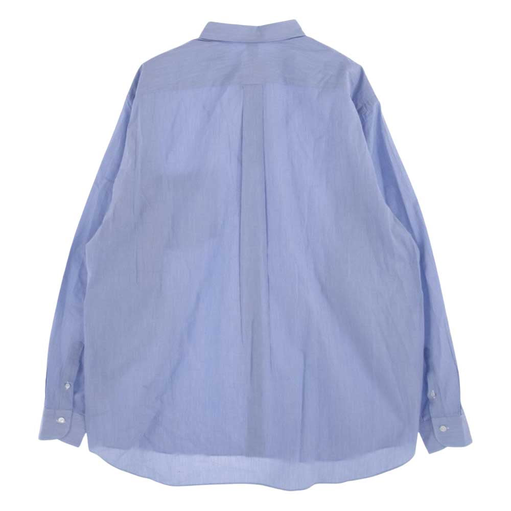 COMOLI コモリ 22AW W03-02001 新型コモリシャツ SAX STRIPE サックスストライプ 長袖シャツ ブルー系 4【中古】