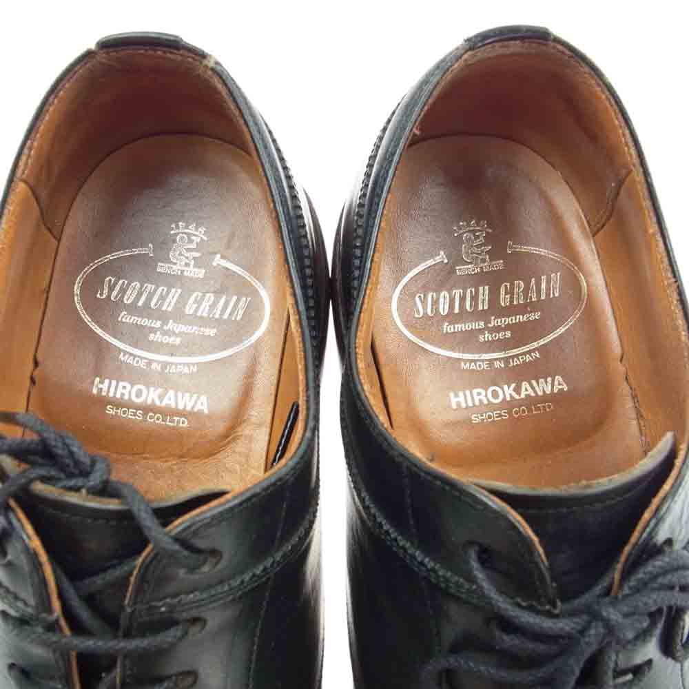 SCOTCH GRAIN スコッチグレイン F-1151 外羽根Uチップ 栃木レザー レザー シューズ 革靴 ブラック系 25【中古】