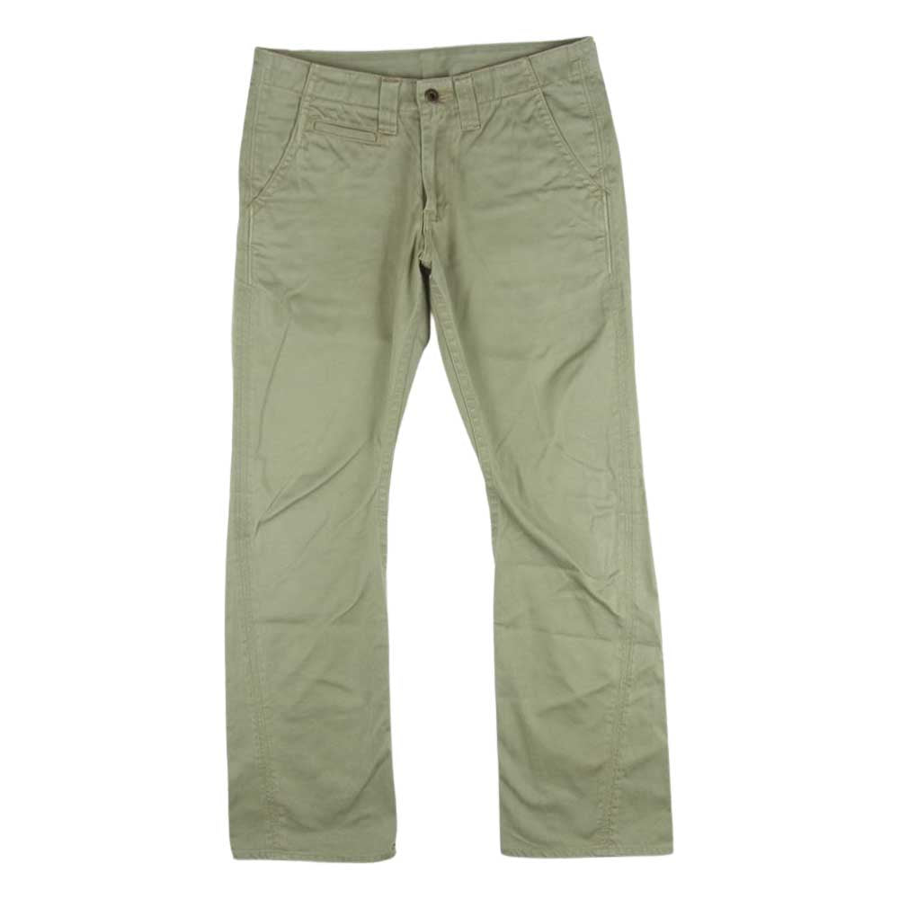 FOB FACTORY エフオービーファクトリー F0242 FUSION TROUSER フュージョントラウザー チノパン 緑がかったグレイッシュベージュ系 M【中古】