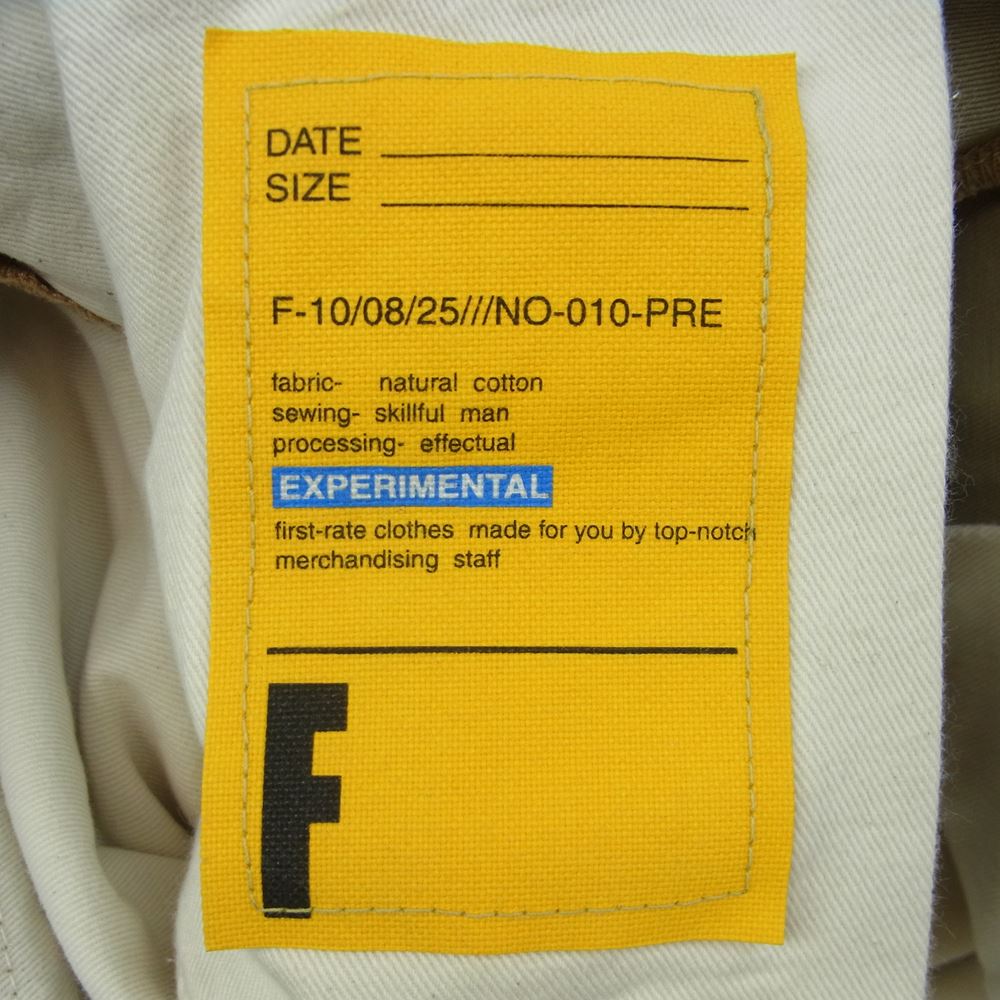 FOB FACTORY エフオービーファクトリー F0242 FUSION TROUSER フュージョントラウザー チノパン 緑がかったグレイッシュベージュ系 M【中古】