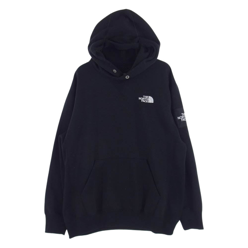 THE NORTH FACE ノースフェイス NT62039 SQUARE LOGO HOODIE スクエア ロゴ フーディ スウェット パーカー  ブラック系 L【中古】