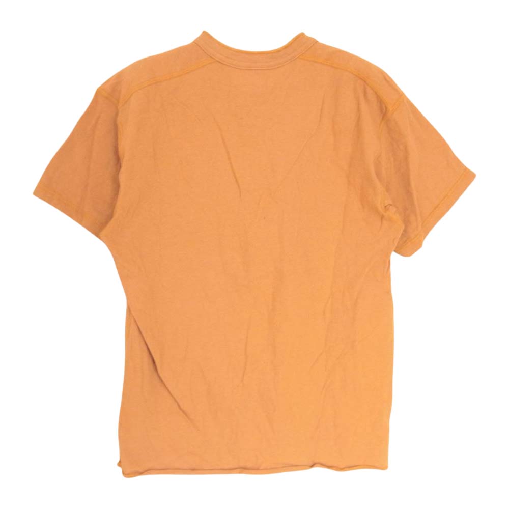 The REAL McCOY'S ザリアルマッコイズ ヘンリーネック TEE S/S 半袖 TEE Tシャツ オレンジ オレンジ系 S【中古】