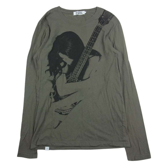 HYSTERIC GLAMOUR ヒステリックグラマー ギターガール プリント ロンT 長袖Tシャツ  カーキ系 S【中古】