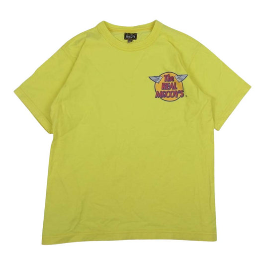 The REAL McCOY'S ザリアルマッコイズ LOGO TEE S/S 半袖 TEE ロゴ Tシャツ イエロー イエロー系 36【中古】