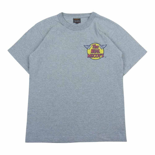 The REAL McCOY'S ザリアルマッコイズ LOGO TEE S/S 半袖 TEE ロゴ Tシャツ グレー系 36【中古】