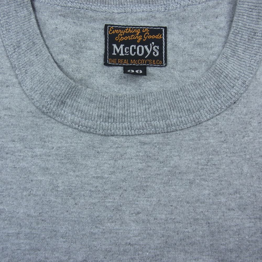 The REAL McCOY'S ザリアルマッコイズ LOGO TEE S/S 半袖 TEE ロゴ Tシャツ グレー系 36【中古】