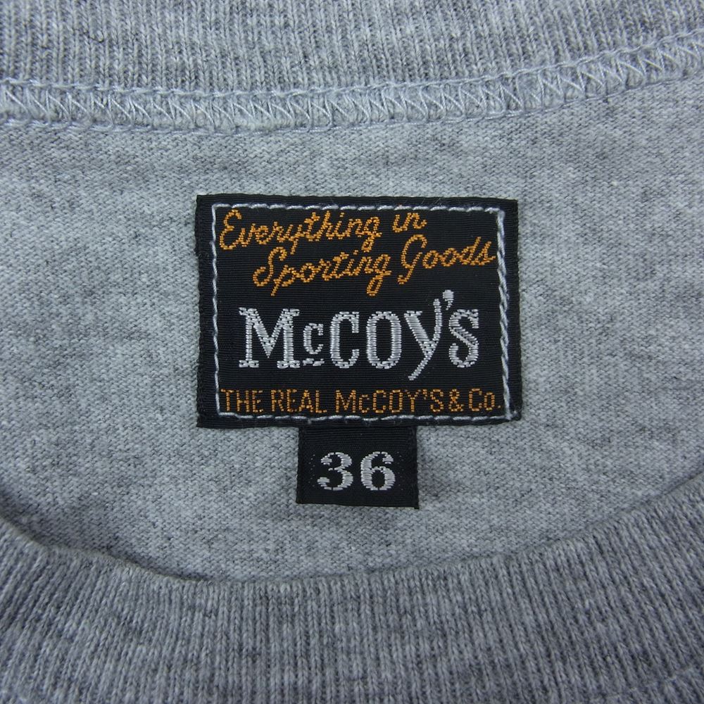 The REAL McCOY'S ザリアルマッコイズ LOGO TEE S/S 半袖 TEE ロゴ Tシャツ グレー系 36【中古】