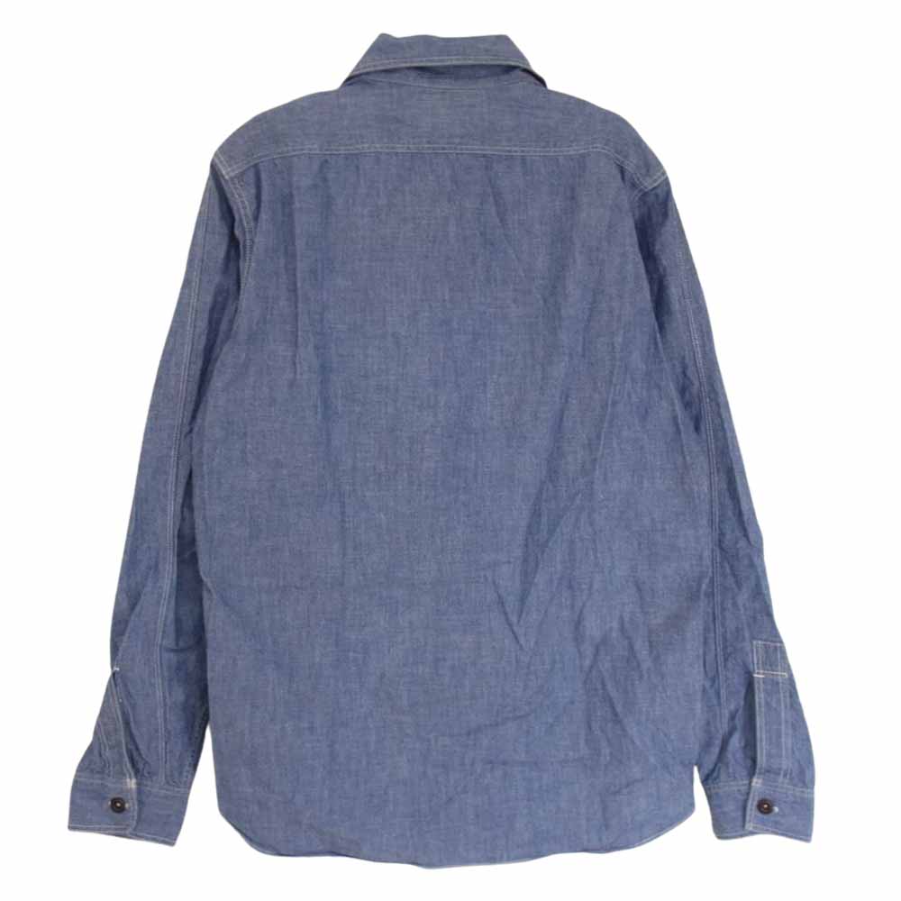 FREEWHEELERS フリーホイーラーズ The UNION SPECIAL OVERALLS ユニオンスペシャルオーバーオールズ 長袖 シャンブレー シャツ マチ付 ブルー系 14【中古】