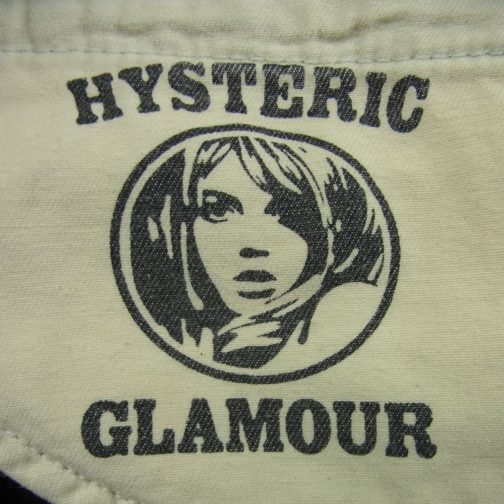 HYSTERIC GLAMOUR ヒステリックグラマー 01173AP14 USED加工 デニム アーミー サテン カーゴ パンツ インディゴブルー系 ブラック系 26【中古】