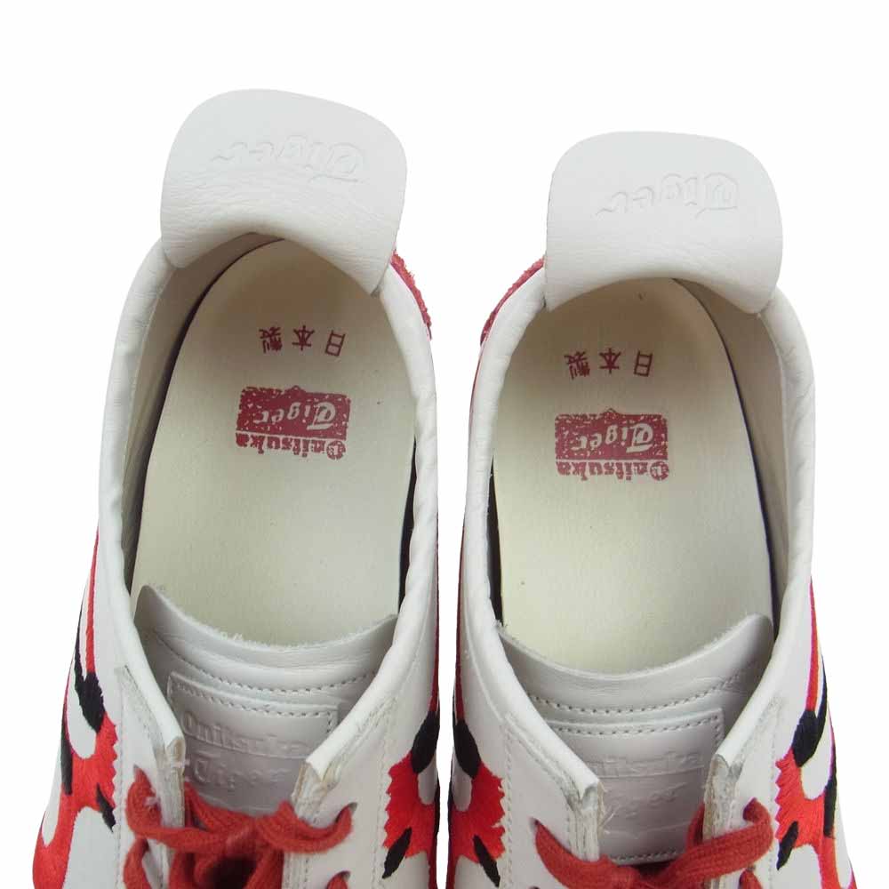 ONITSUKA TIGER オニツカタイガー 1181A370 MEXICO 66 DELUXE NIPPON MADE 歌舞伎 刺繍 ニッポンメイド ローカットスニーカー ホワイト系 レッド系 26.0cm【中古】