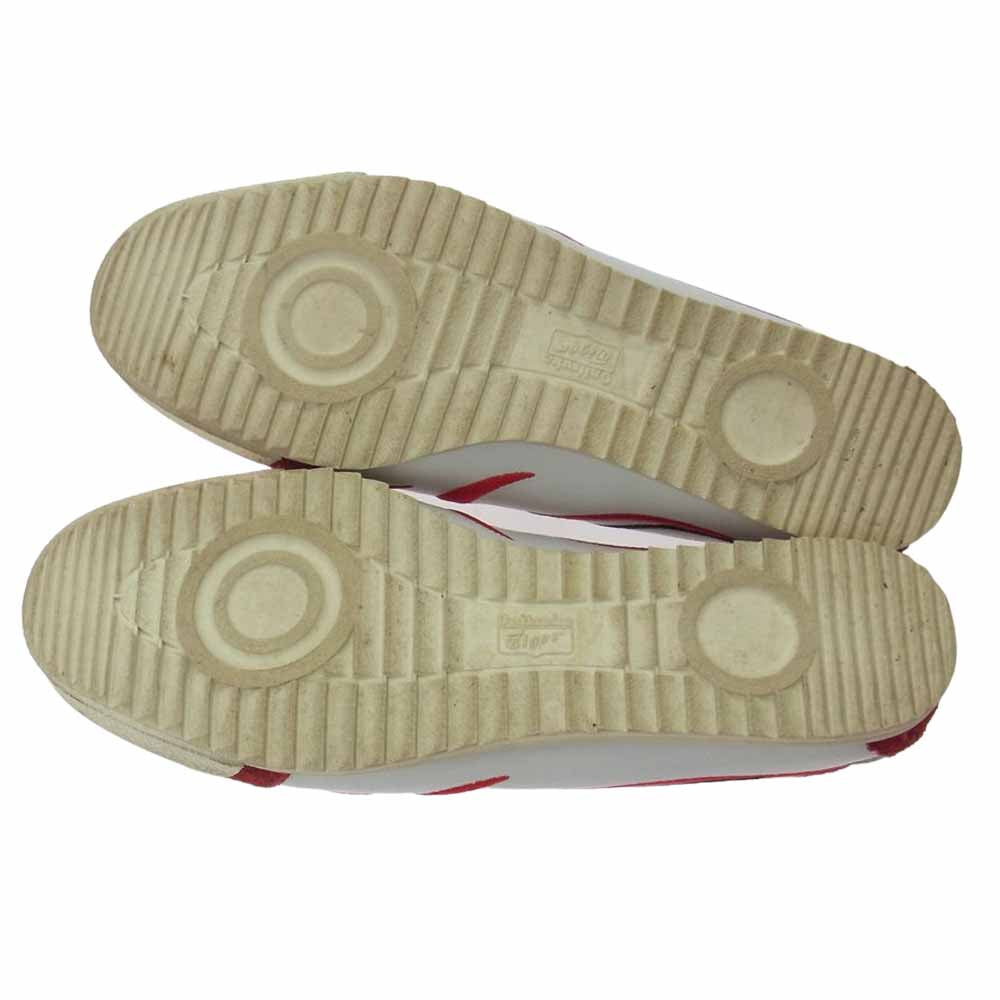 ONITSUKA TIGER オニツカタイガー 1181A370 MEXICO 66 DELUXE NIPPON MADE 歌舞伎 刺繍 ニッポンメイド ローカットスニーカー ホワイト系 レッド系 26.0cm【中古】