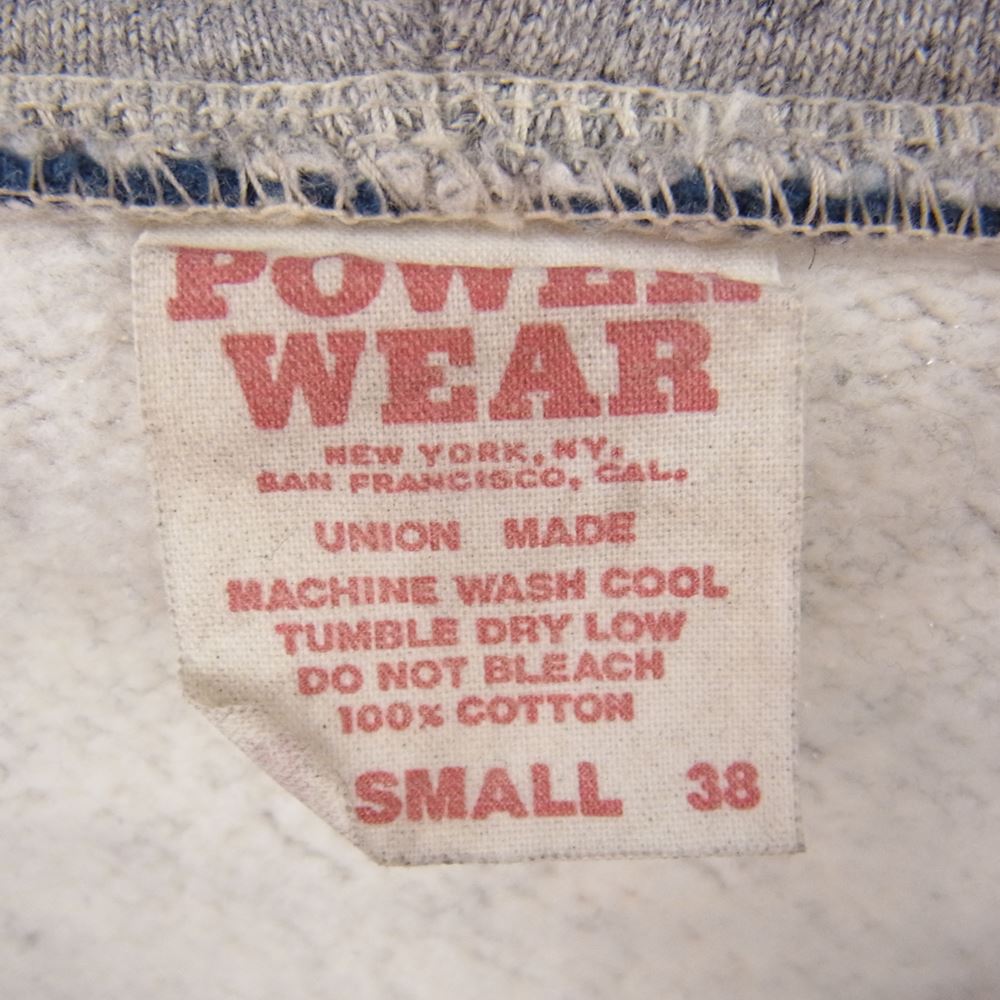 FREEWHEELERS フリーホイーラーズ POWER WEAR PRINTED LABEL 1940年代 スタイル ヘンリーネック タイプ スウェット パーカー グレー系 ネイビー系 S【中古】