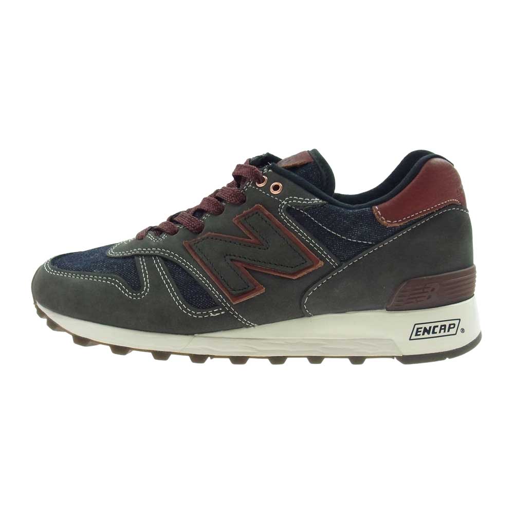 NEW BALANCE ニューバランス ML1300DC × Cone Mills コーンミルズ ヌバックレザー ローカット スニーカー  インディゴブルー系 チャコール系 エンジ系・オフホワイト系 25.5cm【新古品】【未使用】【中古】