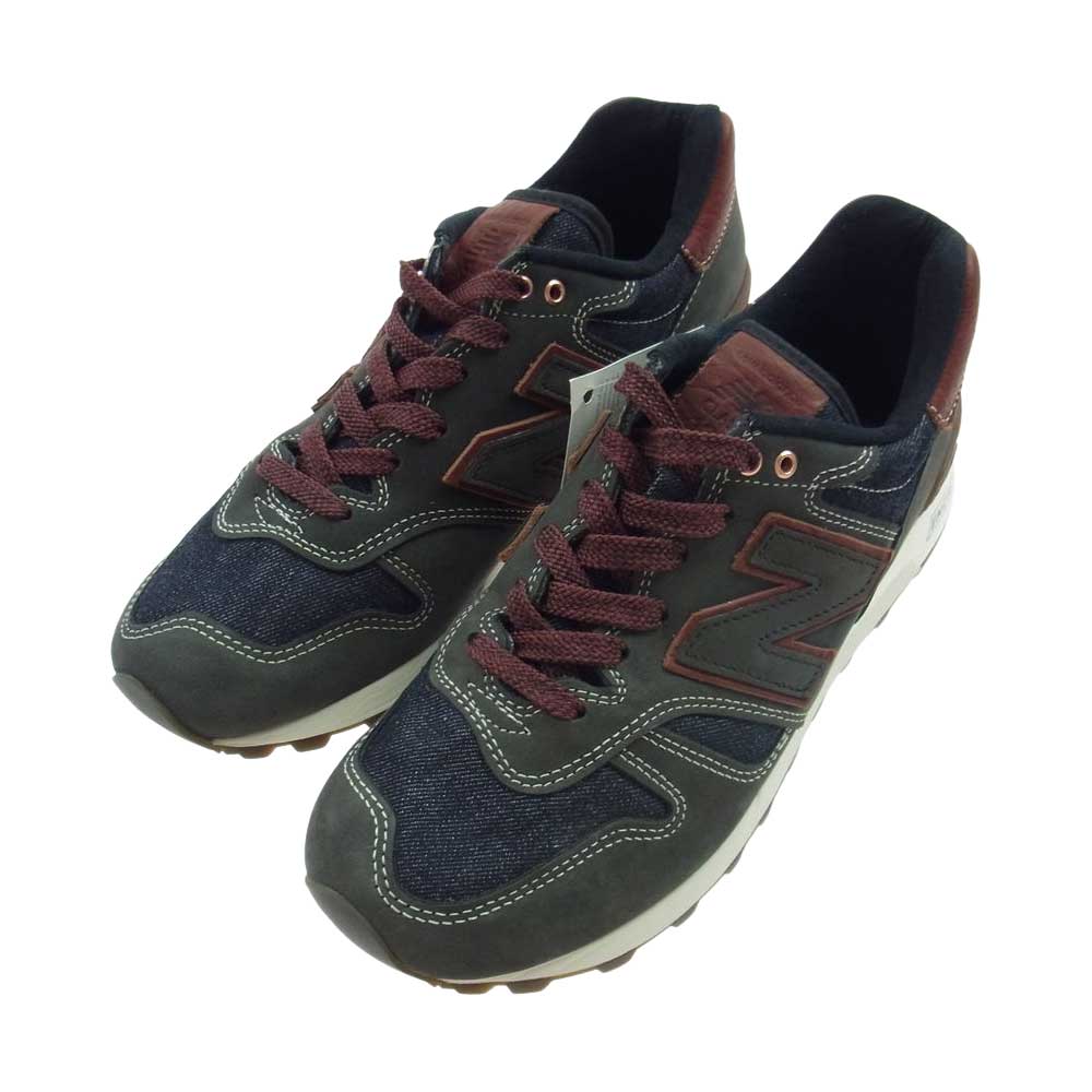 NEW BALANCE ニューバランス ML1300DC × Cone Mills コーンミルズ ヌバックレザー ローカット スニーカー  インディゴブルー系 チャコール系 エンジ系・オフホワイト系 25.5cm【新古品】【未使用】【中古】