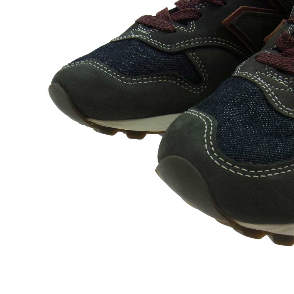 NEW BALANCE ニューバランス ML1300DC × Cone Mills コーンミルズ ヌバックレザー ローカット スニーカー  インディゴブルー系 チャコール系 エンジ系・オフホワイト系 25.5cm【新古品】【未使用】【中古】