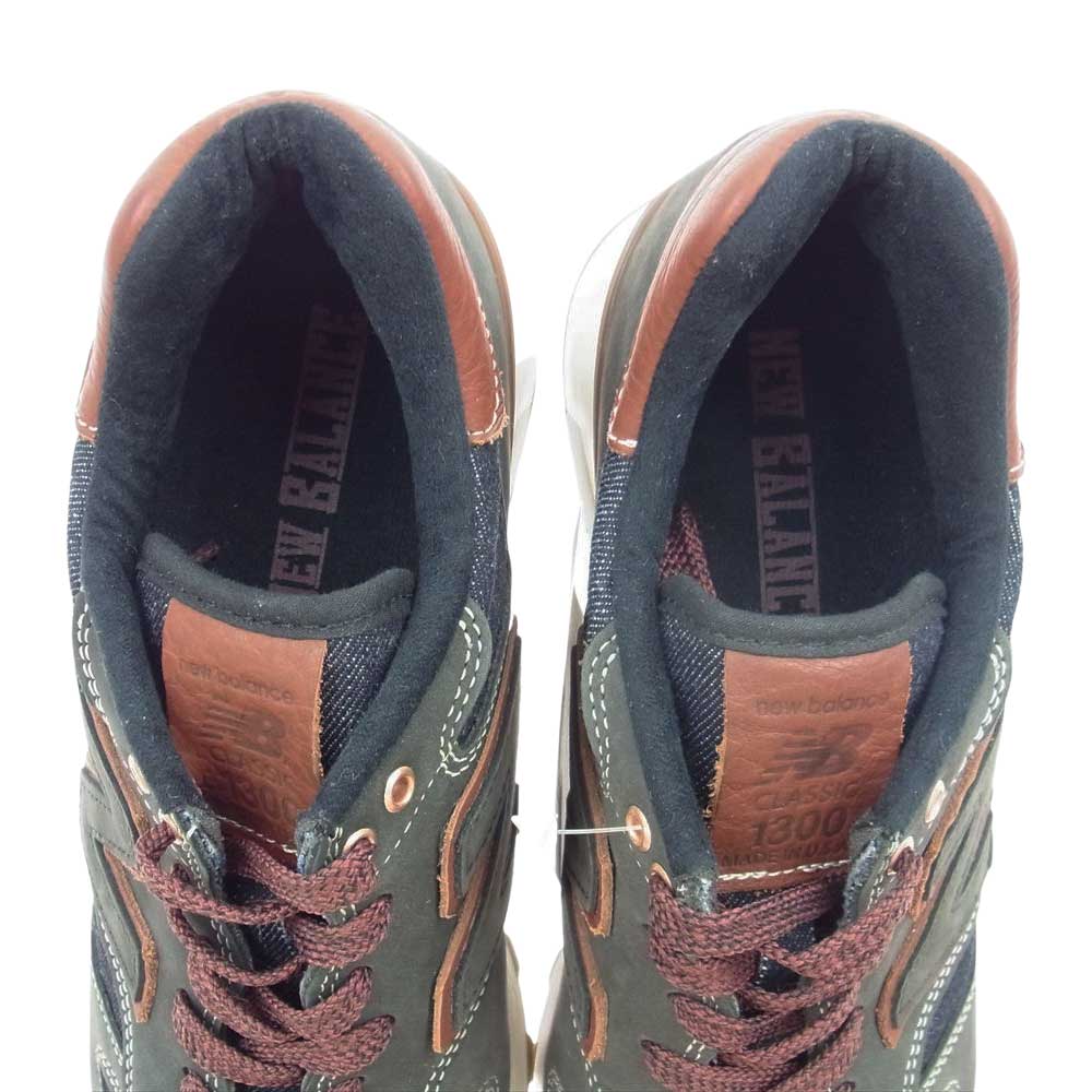 NEW BALANCE ニューバランス ML1300DC × Cone Mills コーンミルズ ヌバックレザー ローカット スニーカー  インディゴブルー系 チャコール系 エンジ系・オフホワイト系 25.5cm【新古品】【未使用】【中古】