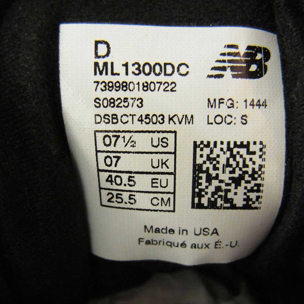 NEW BALANCE ニューバランス ML1300DC × Cone Mills コーンミルズ ヌバックレザー ローカット スニーカー  インディゴブルー系 チャコール系 エンジ系・オフホワイト系 25.5cm【新古品】【未使用】【中古】