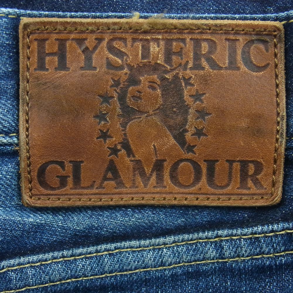 HYSTERIC GLAMOUR ヒステリックグラマー 0241AP12 HRLR加工 スリムストレート デニム パンツ インディゴブルー系 29【中古】