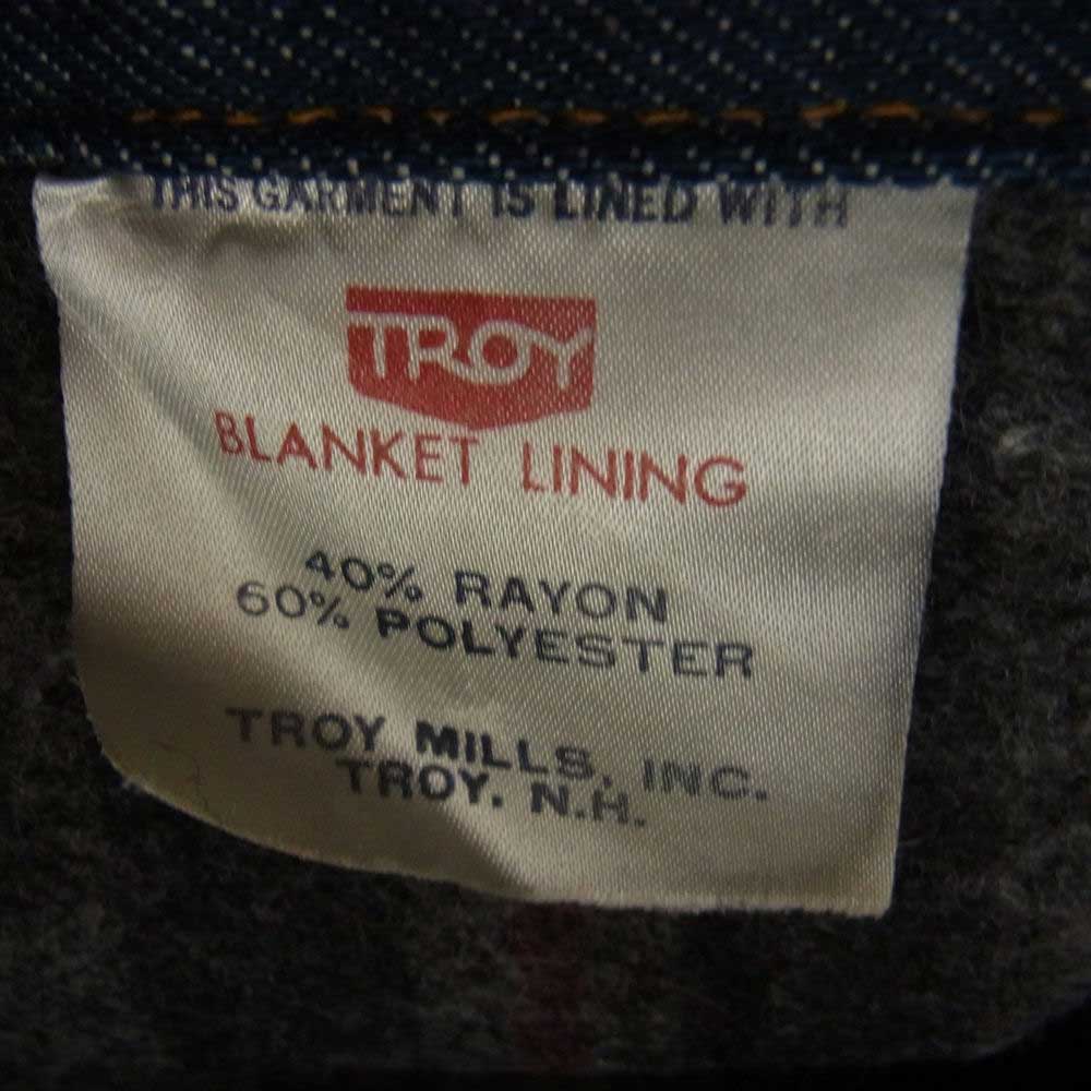Levi's リーバイス 70505-0317 70s TROY ヴィンテージ ブランケット デニム ジャケット スモールe 刻印52 濃紺 インディゴブルー系 34【中古】