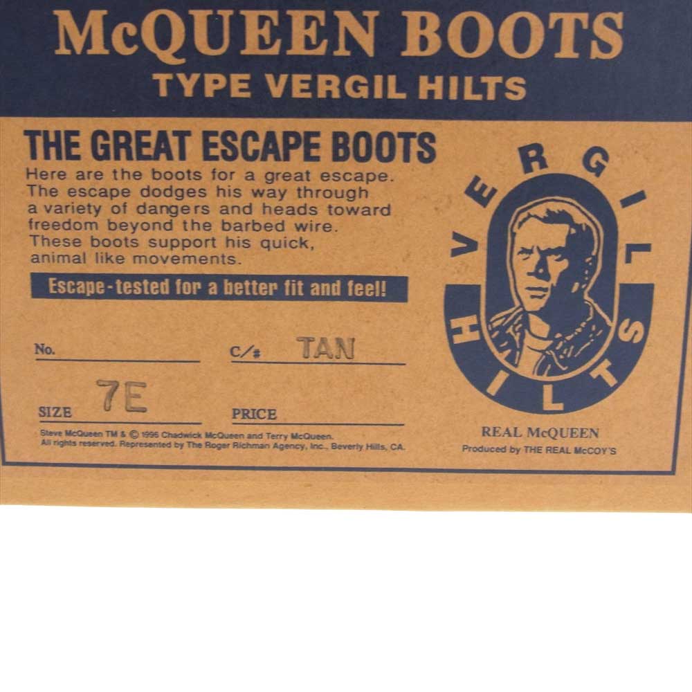 The REAL McCOY'S ザリアルマッコイズ W-155 QM-19636 REAL McQUEEN  マックイーン スエード レースアップ ブーツ  ブラウン系 25【美品】【中古】