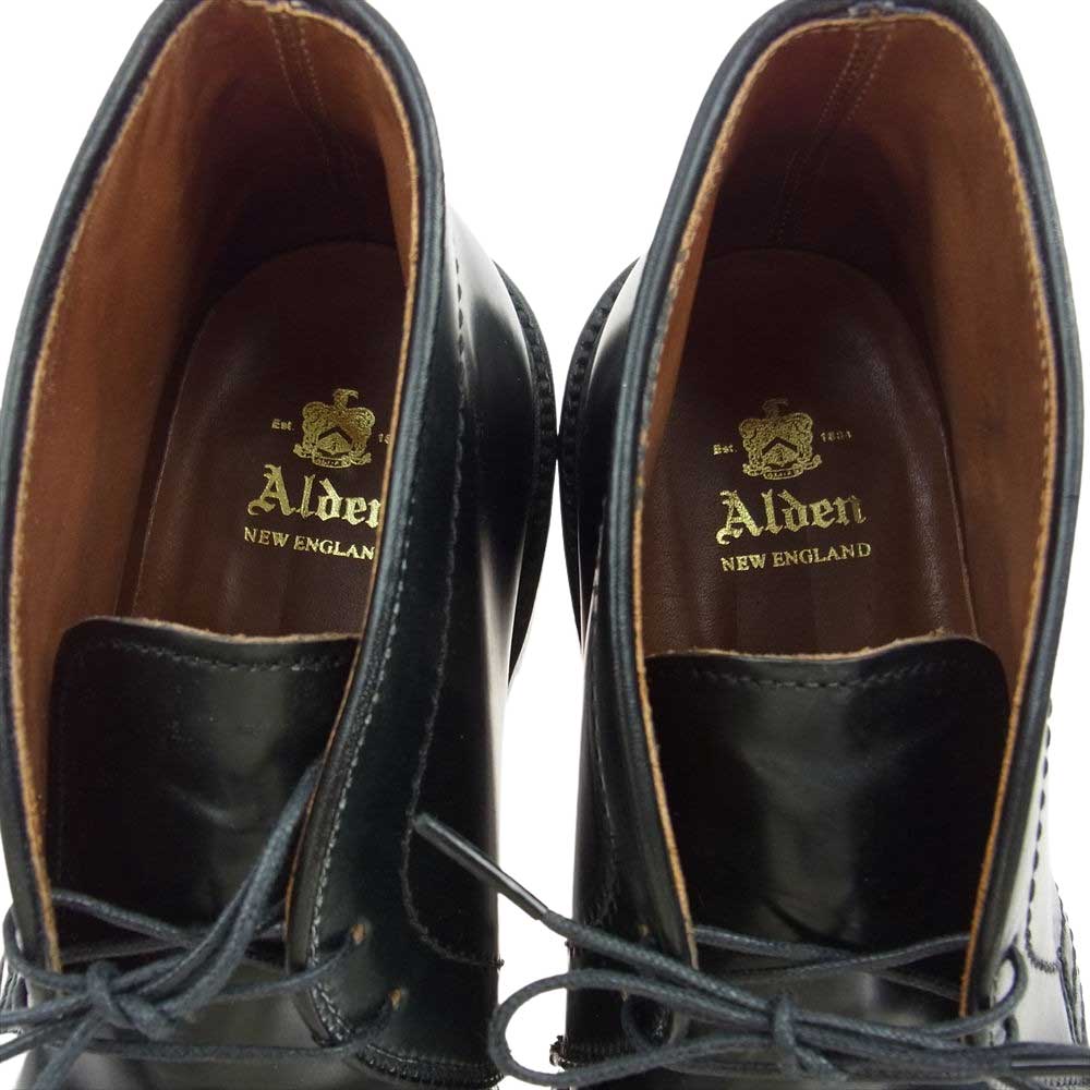 ALDEN オールデン 1340 Horween Genuine Shell Cordovan Chukka Boot シェルコードバン チャッカ ブーツ ブラック系 7D【中古】
