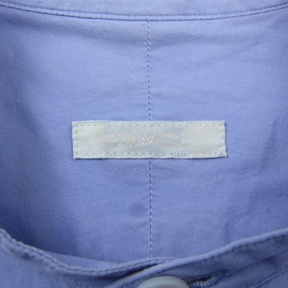 COMOLI コモリ 15SS 15S-02002 バンドカラー 長袖 シャツ ブルー系【中古】