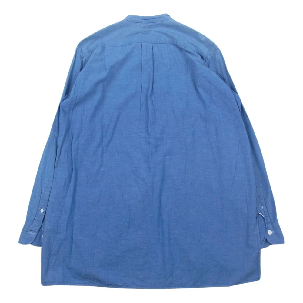 COMOLI コモリ 101-02004 ベタシャン バンドカラー 長袖 シャツ インディゴブルー系 1【中古】