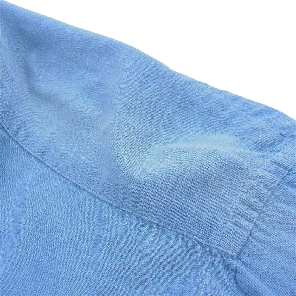COMOLI コモリ 101-02004 ベタシャン バンドカラー 長袖 シャツ インディゴブルー系 1【中古】