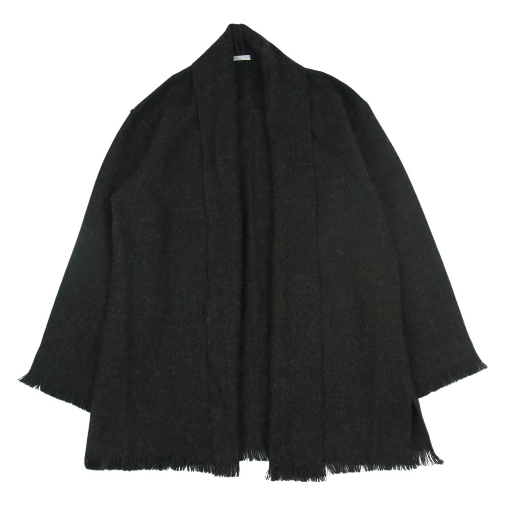COMOLI コモリ 19AW Q03-01011 ストール ボタンレス ウール ジャケット カーキ系【中古】
