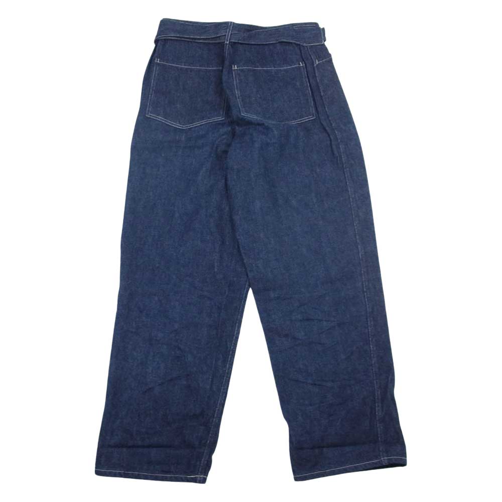 COMOLI コモリ 20AW S03-03012 デニム ベルテッド パンツ インディゴ