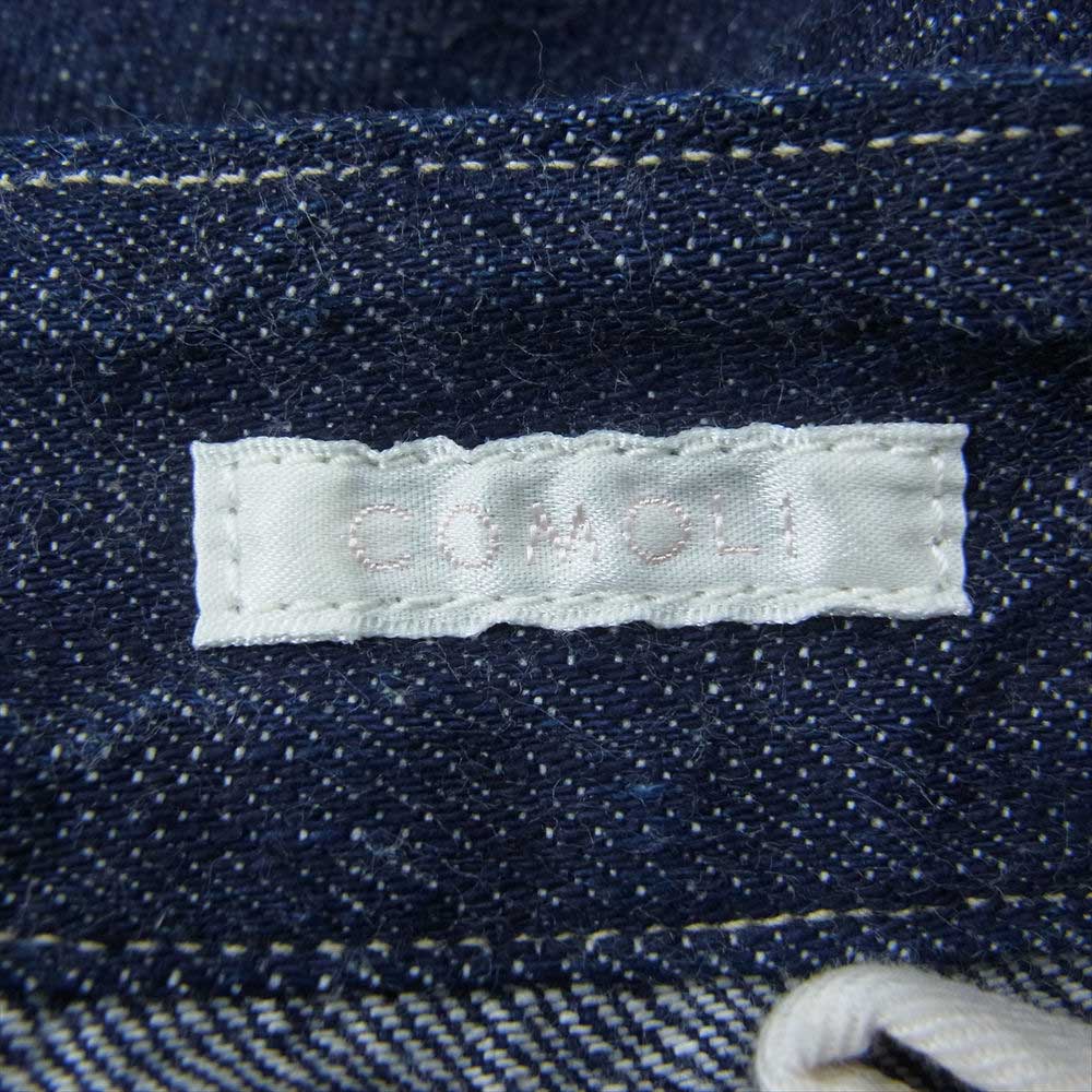COMOLI コモリ 20AW S03-03012 デニム ベルテッド パンツ インディゴ