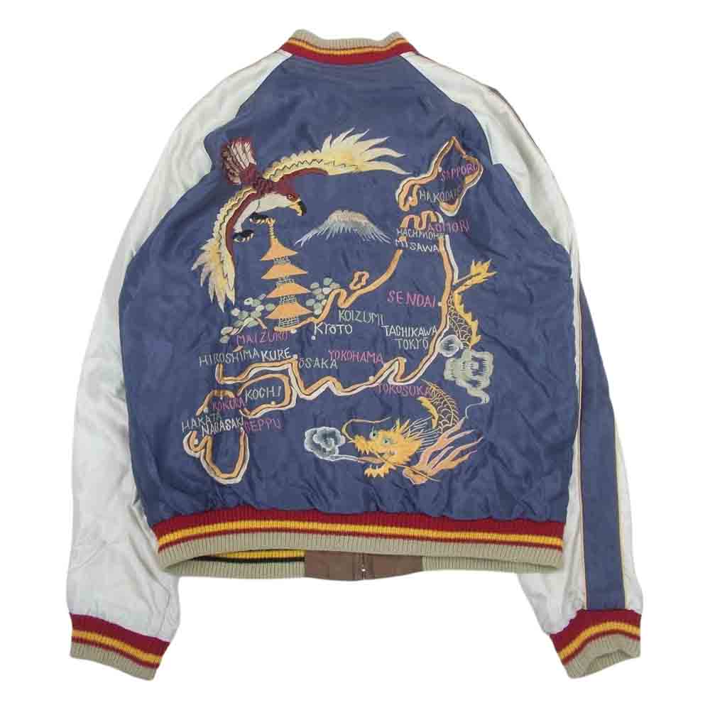 テイラー東洋 TT12210 SOUVENIR JACKET MAP 虎 リバーシブル サテン スカジャン マルチカラー系 M【中古】