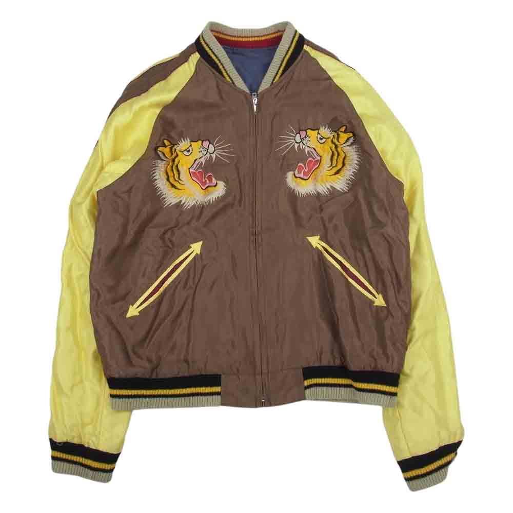 テイラー東洋 TT12210 SOUVENIR JACKET MAP 虎 リバーシブル サテン スカジャン マルチカラー系 M【中古】