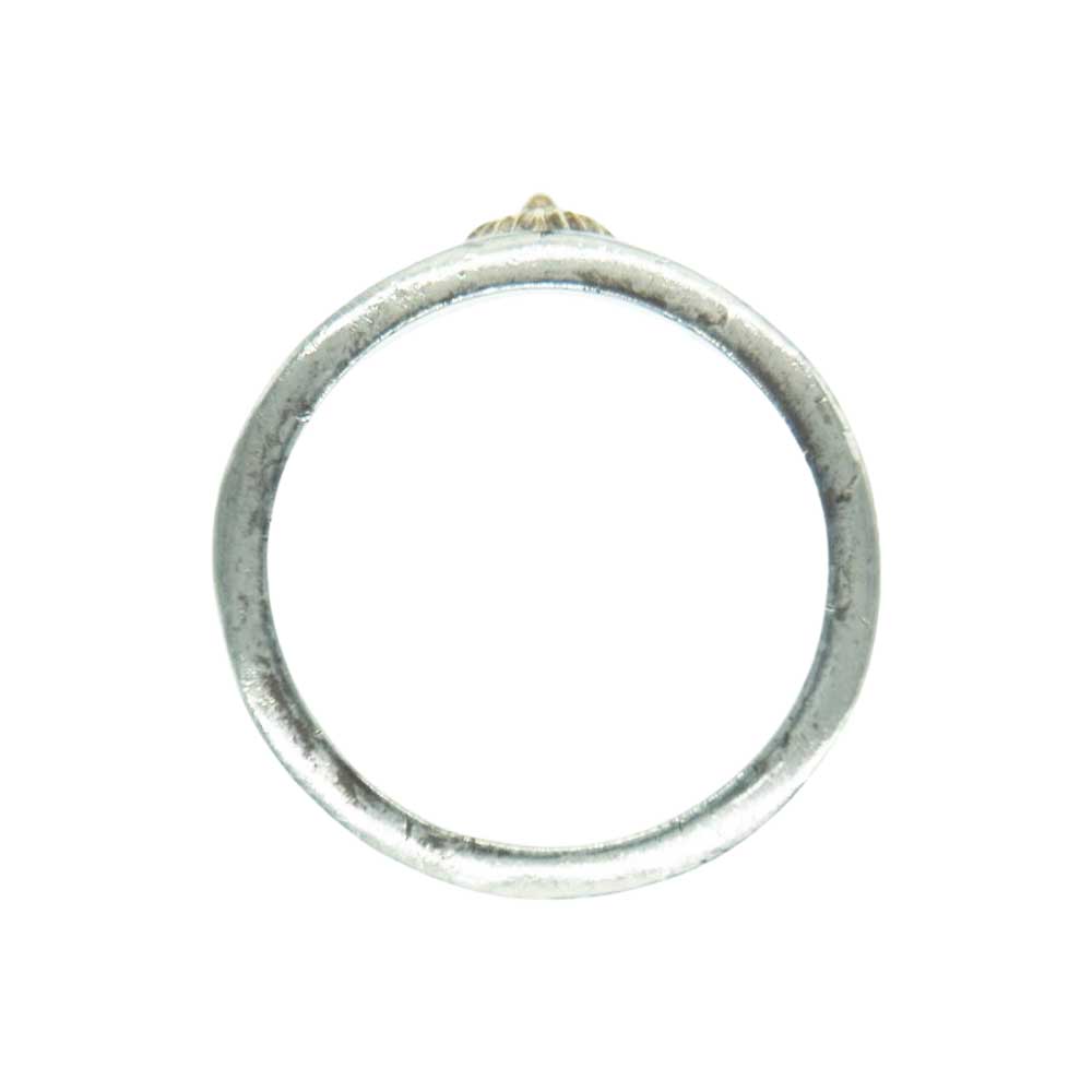 ARIZONA FREEDOM アリゾナフリーダム K18太陽神付き 平打ち リング シルバー系 約23号【中古】