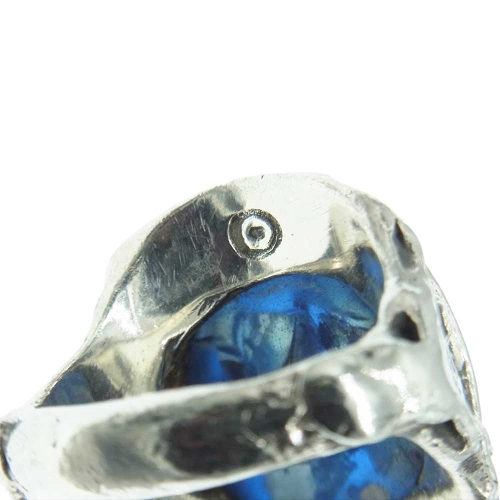 ALEX STREETER アレックスストリーター Angel Heart Ring エンジェル ハート リング シルバー系 ブルー系 約18号【中古】