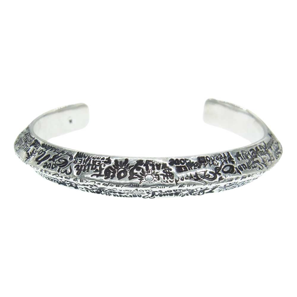 BILL WALL LEATHER ビルウォールレザー ギャランティ付属 GRAFFITI TRIANGLE BANGLE w STONE グラフィティートライアングル ブルートパーズ シルバー系【中古】