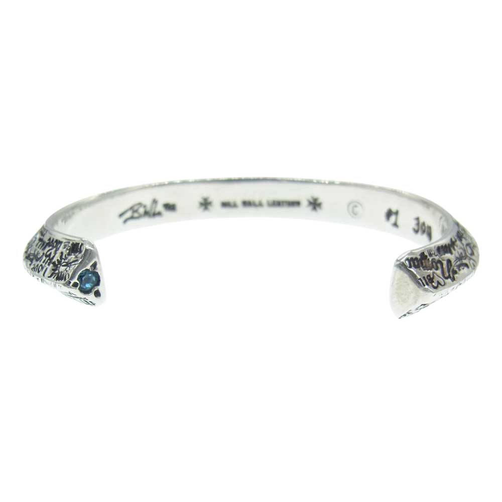 BILL WALL LEATHER ビルウォールレザー ギャランティ付属 GRAFFITI TRIANGLE BANGLE w STONE グラフィティートライアングル ブルートパーズ シルバー系【中古】