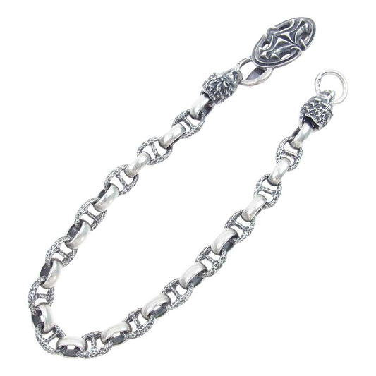 GABOR ガボール ギャランティ付属 GABORATORY ガボラトリー スカルプテッドオーバルキーパー 2ライオン 15H.W.O 14チゼルドアンカーリンク ウォレットチェーン シルバー系【中古】