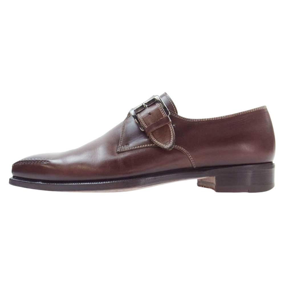 ボリーニ 914 シングルモンクストラップ レザー シューズ ブラウン系 38【中古】