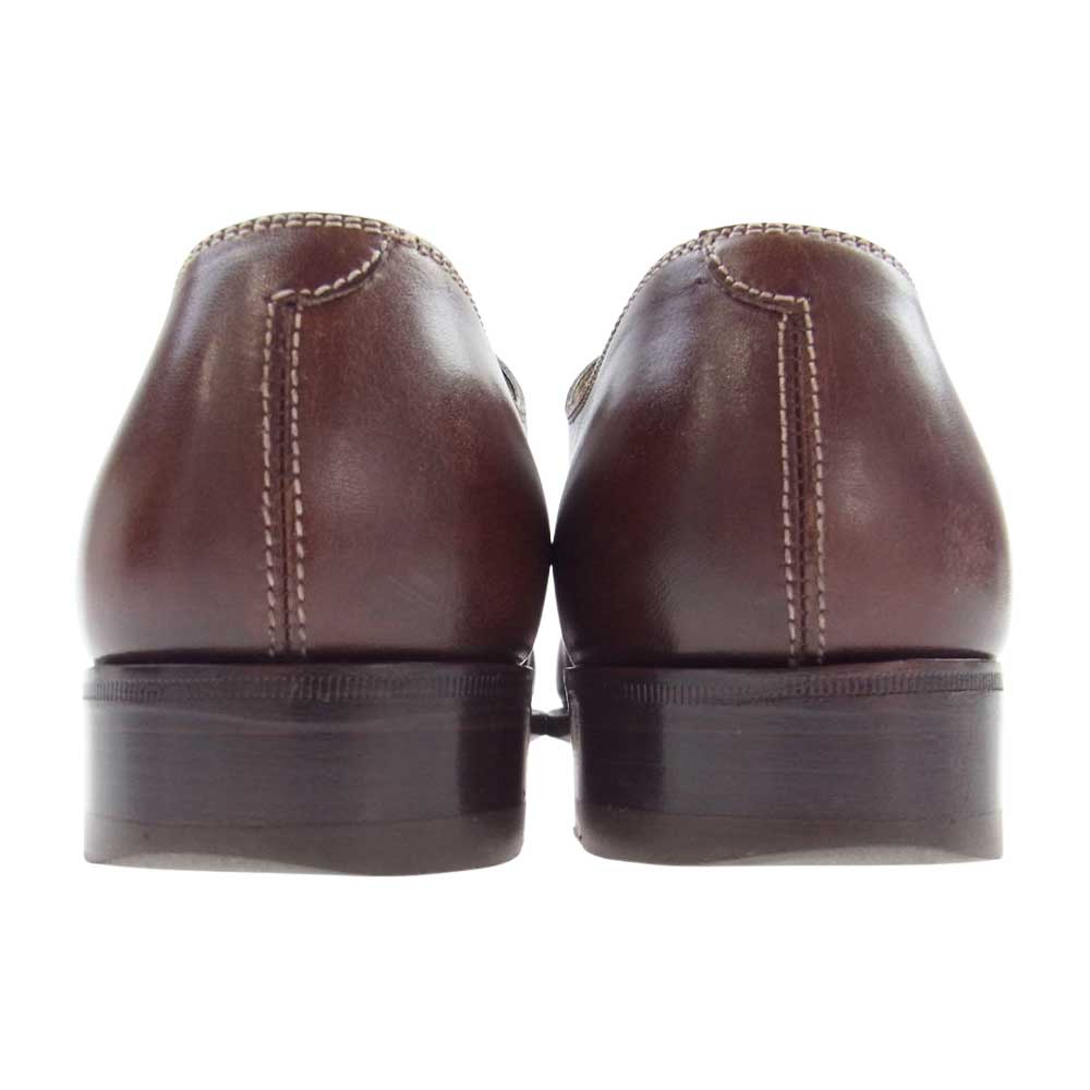 ボリーニ 914 シングルモンクストラップ レザー シューズ ブラウン系 38【中古】