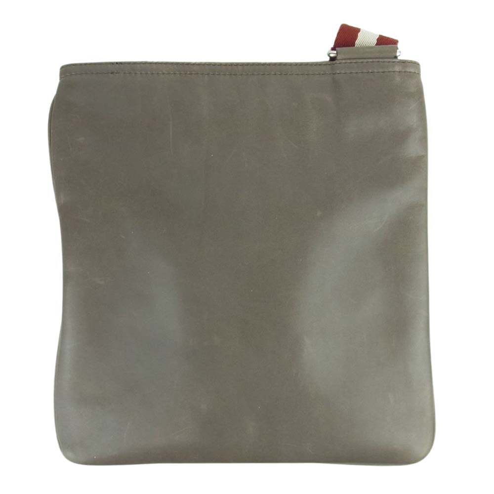 BALLY バリー Taisten-SM レザー ショルダー バッグ グレイッシュブラウン系【中古】