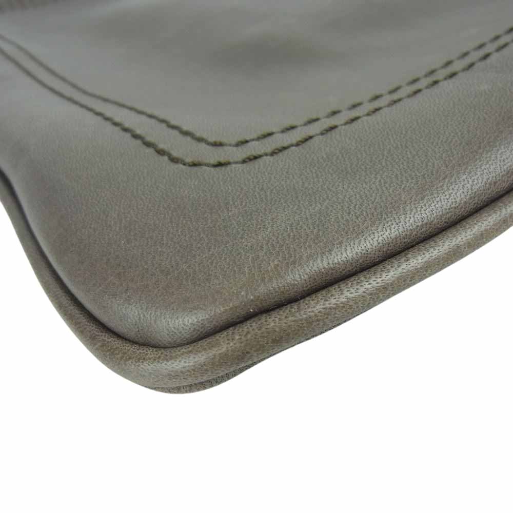 BALLY バリー Taisten-SM レザー ショルダー バッグ グレイッシュブラウン系【中古】