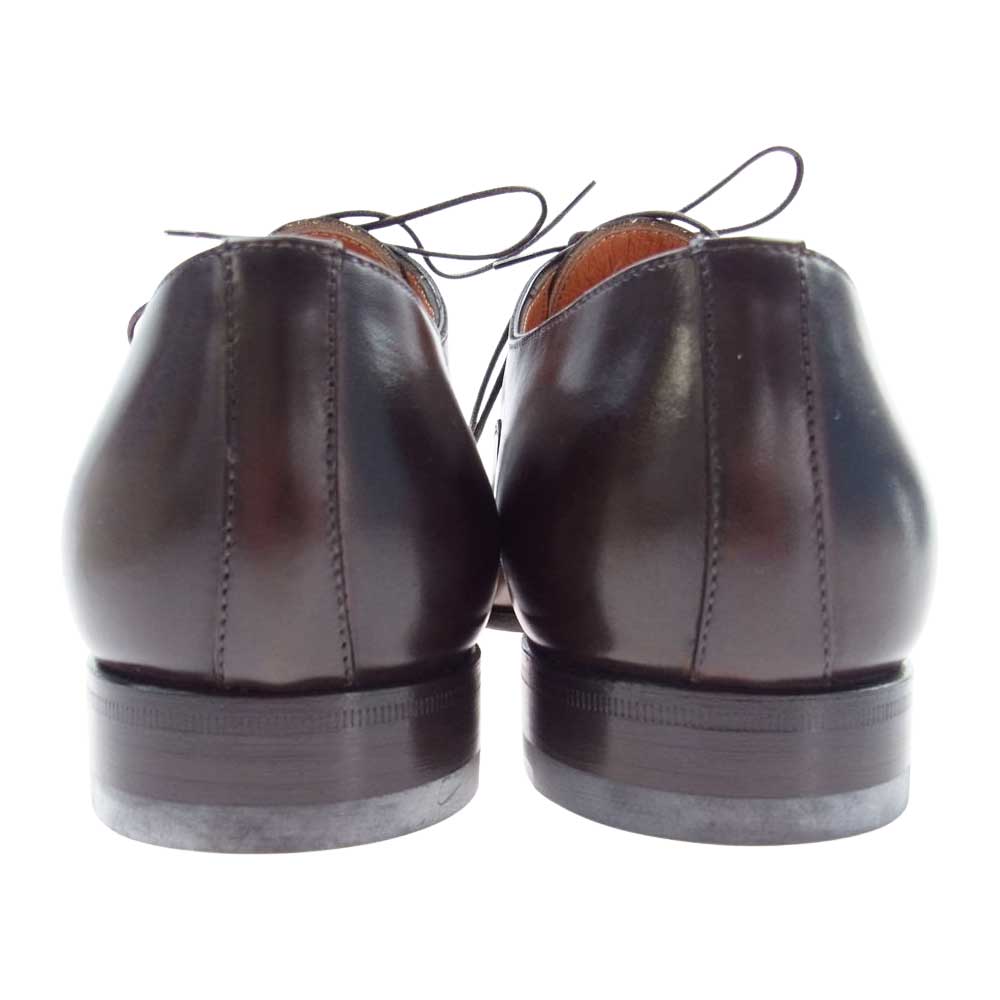 Santoni サントーニ 15004 ロングノーズフォルム ストレートチップ レザー ドレス シューズ ブラウン系 UK 4【新古品】【未使用】【中古】