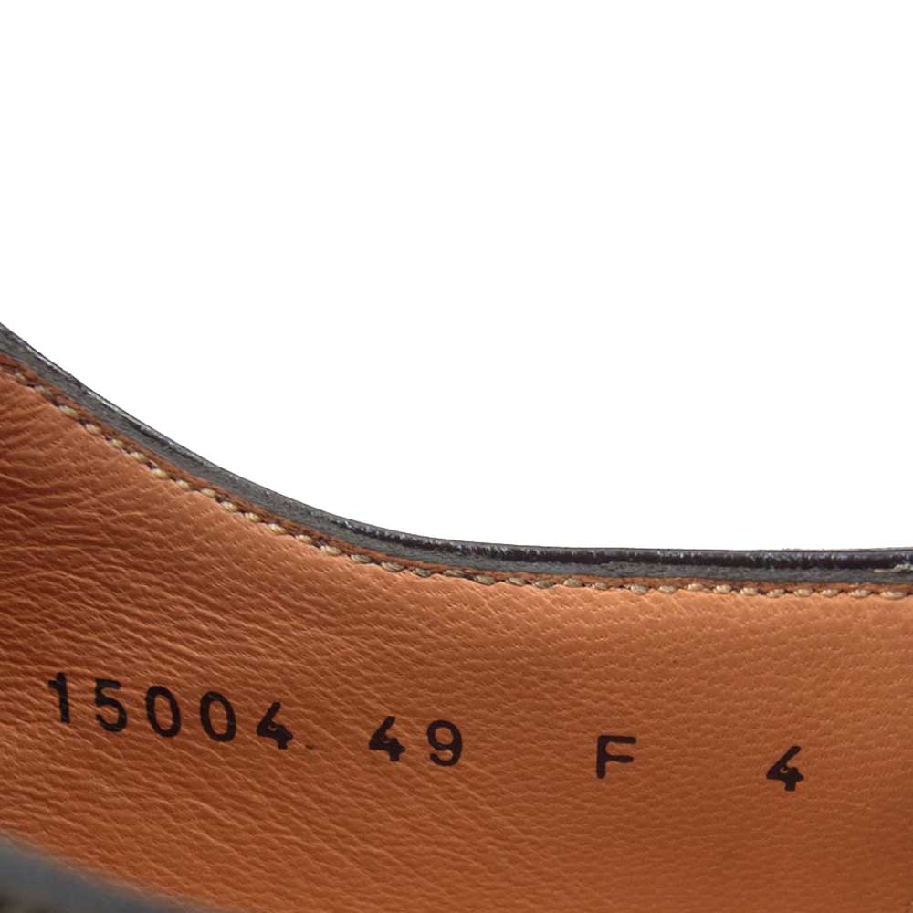 Santoni サントーニ 15004 ロングノーズフォルム ストレートチップ レザー ドレス シューズ ブラウン系 UK 4【新古品】【未使用】【中古】