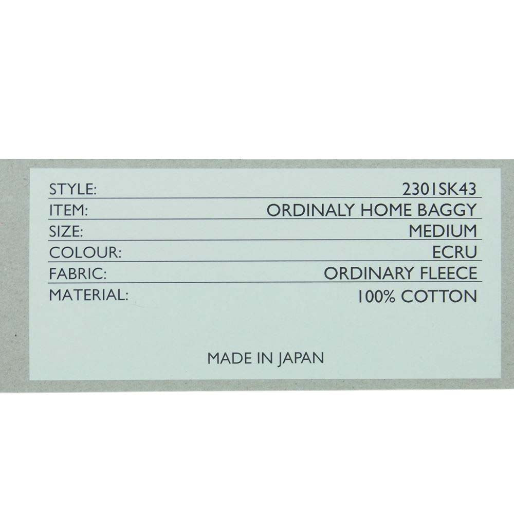 シンヤコヅカ 23SS 2301SK43 ORDINALY HOME BAGGY オーディナリー バギー パンツ ベージュ系 M【中古】