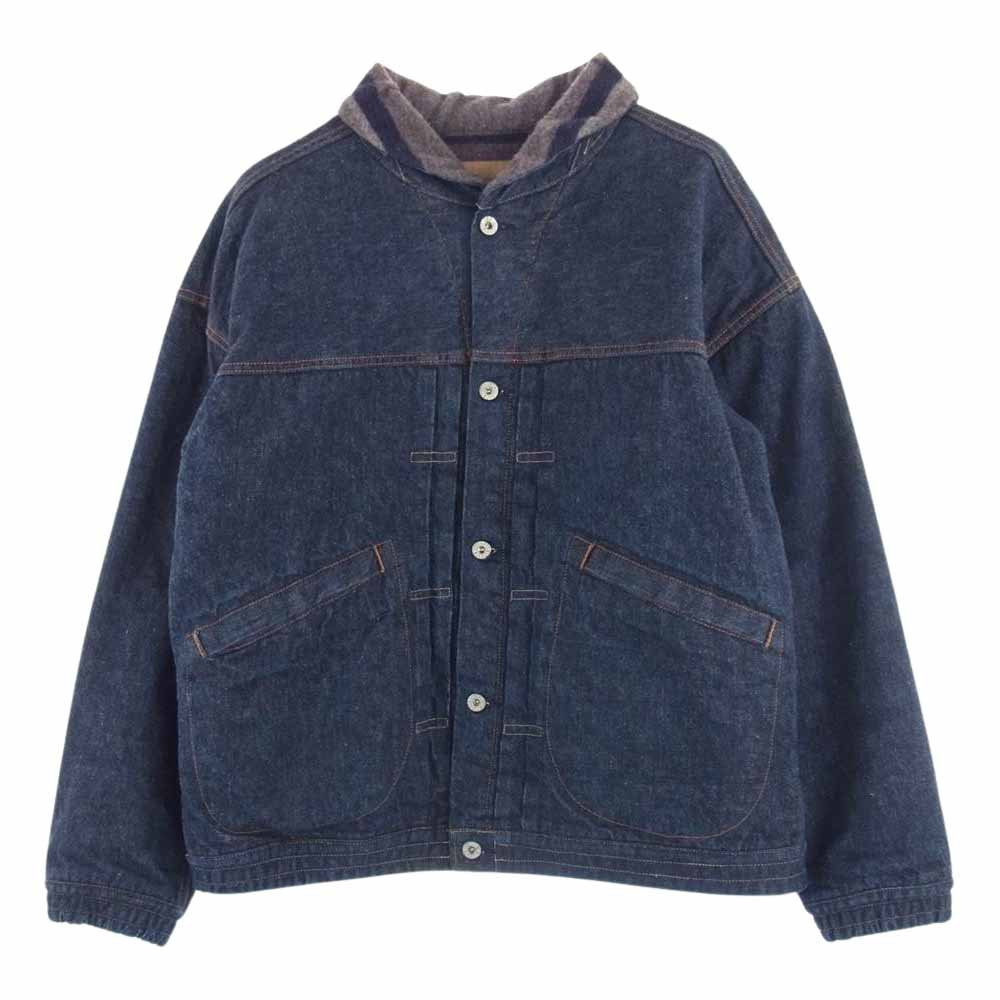 TENDERLOIN テンダーロイン 19AW  DENIM JKT WASH BLANKET  裏ブランケット ウォッシュ加工 デニムジャケット インディゴブルー系 M【美品】【中古】