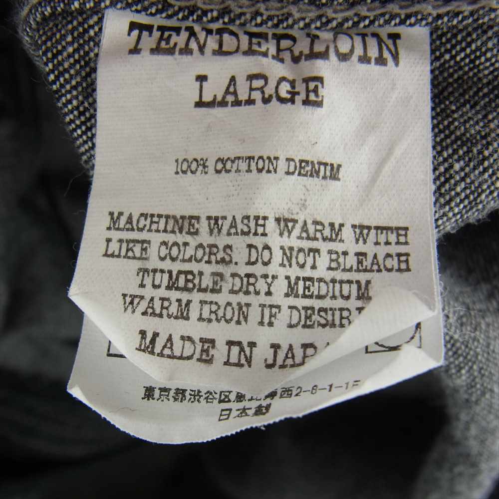 TENDERLOIN テンダーロイン 23SS DENIM MA-1 BLACK デニム ウォッシュ ブルゾン  インディゴブルー系 L【新古品】【未使用】【中古】