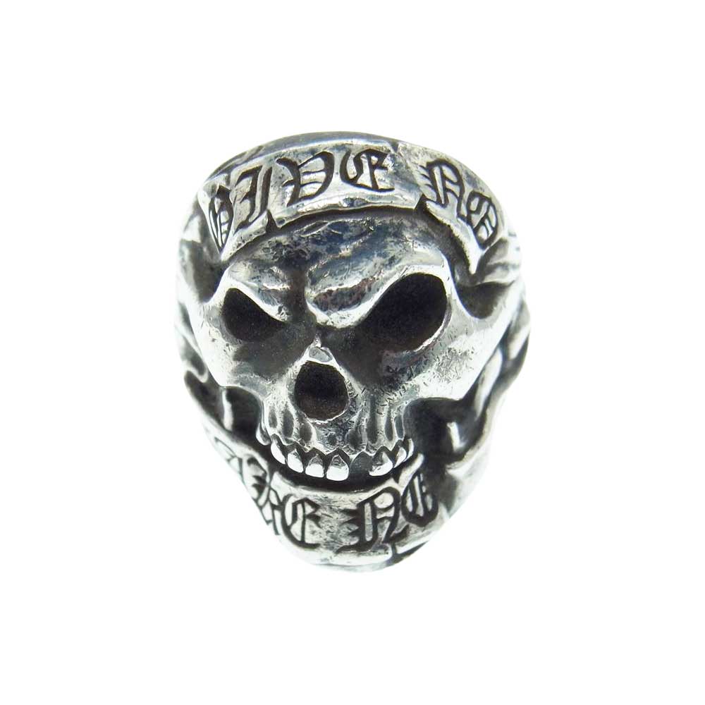 RAT RACE ラットレース GIVE NO TAKE NO SKULL RING ギブノーテイクノー スカル リング シルバー系 20号【中古】